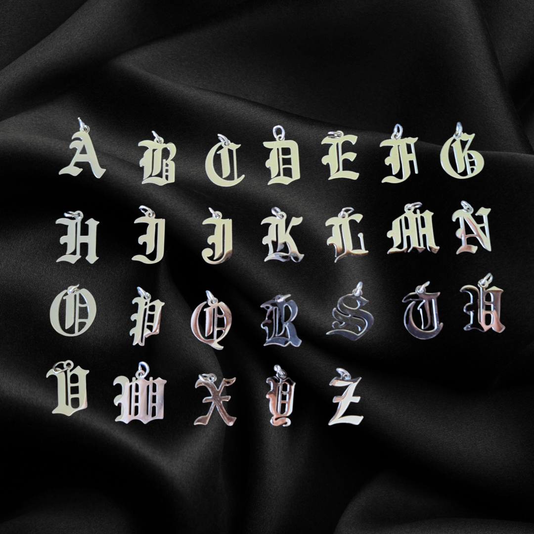 Blackletter Charms - Stainless Steel