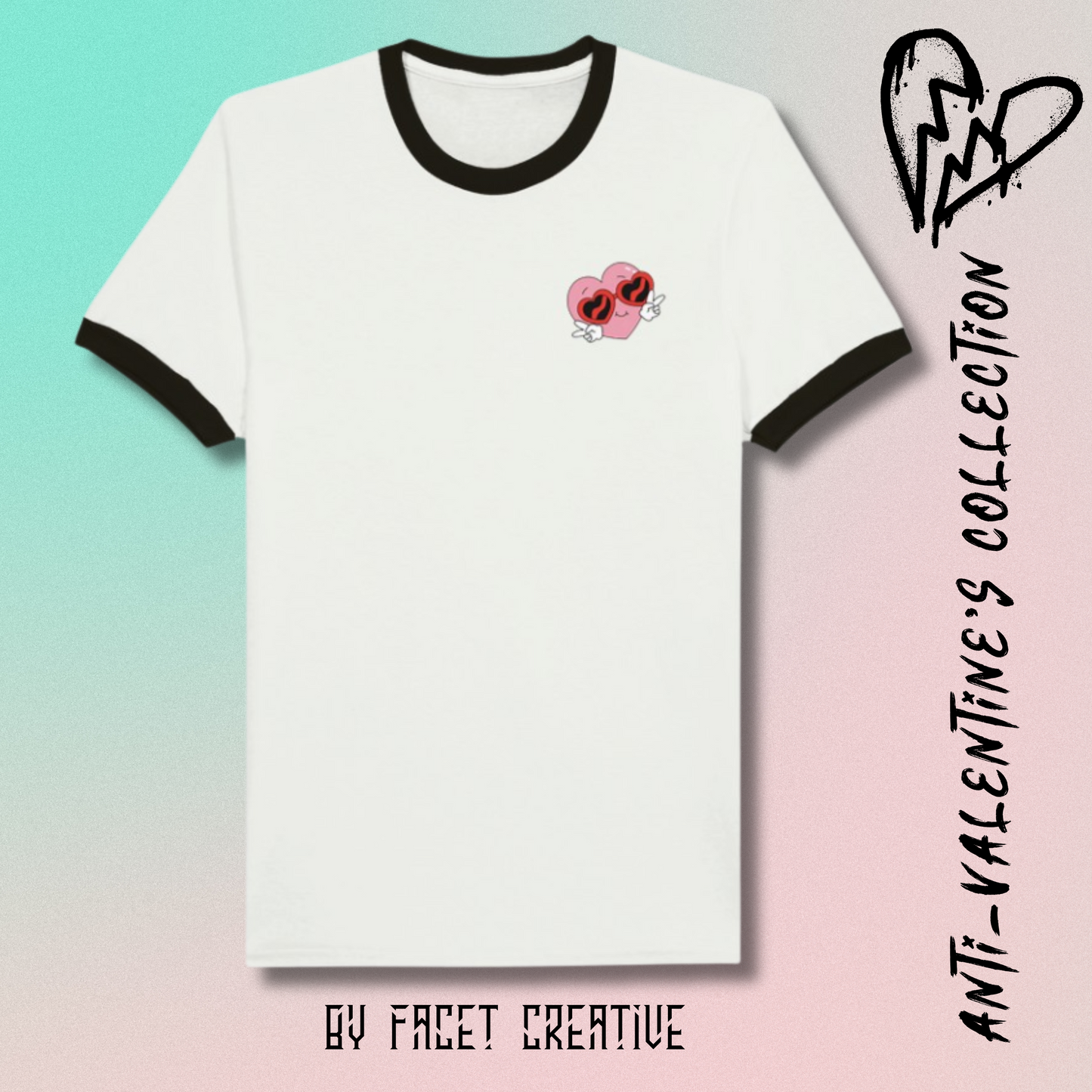 Anti-Valentine's Unfit to Mingle Unisex Ringer T-shirt