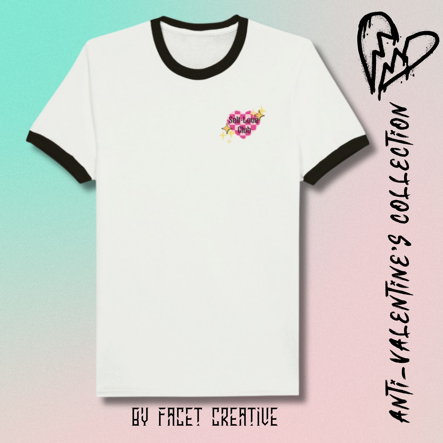 Self Love Club Anti-Valentine's Unisex Ringer T-shirt