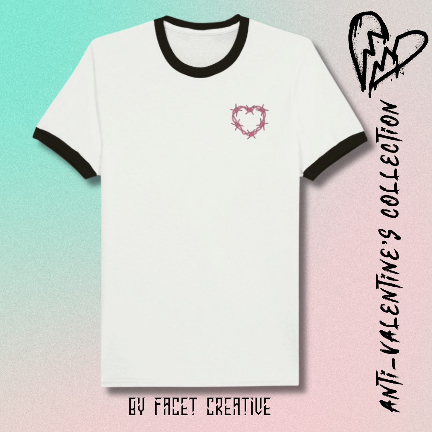 Guarded Anti-Valentine's Unisex Ringer T-shirt