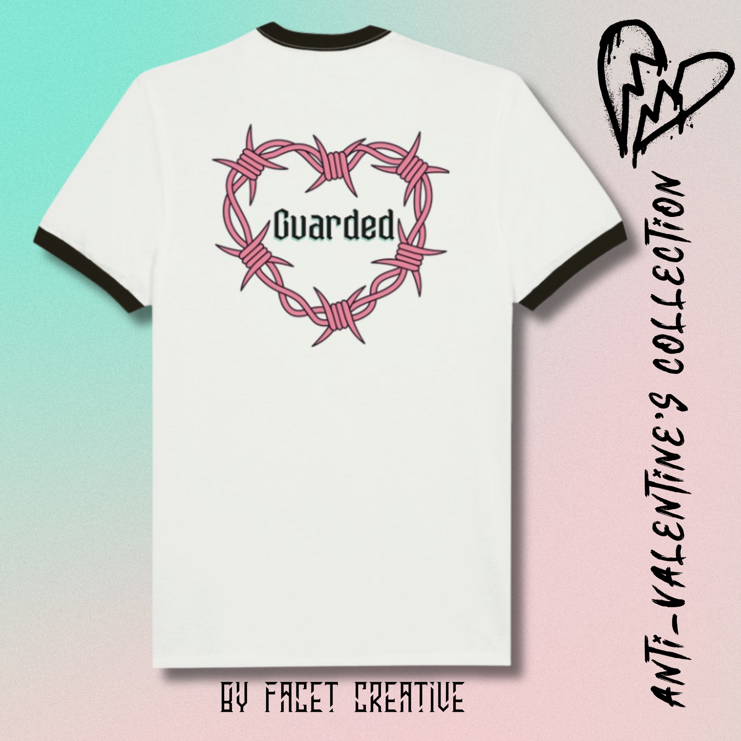 Guarded Anti-Valentine's Unisex Ringer T-shirt