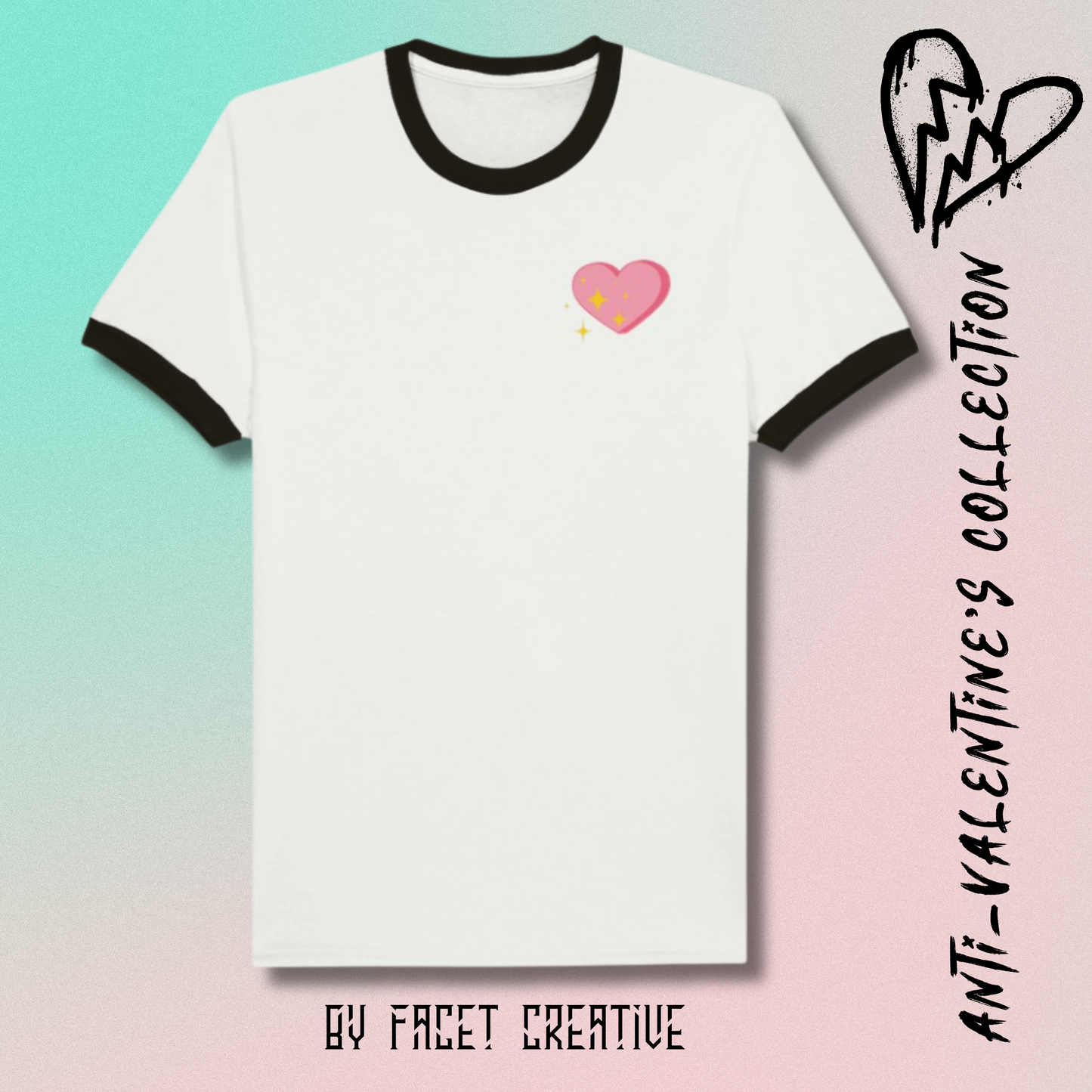 Anti-Valentine's Candy Hearts Unisex Ringer T-shirt
