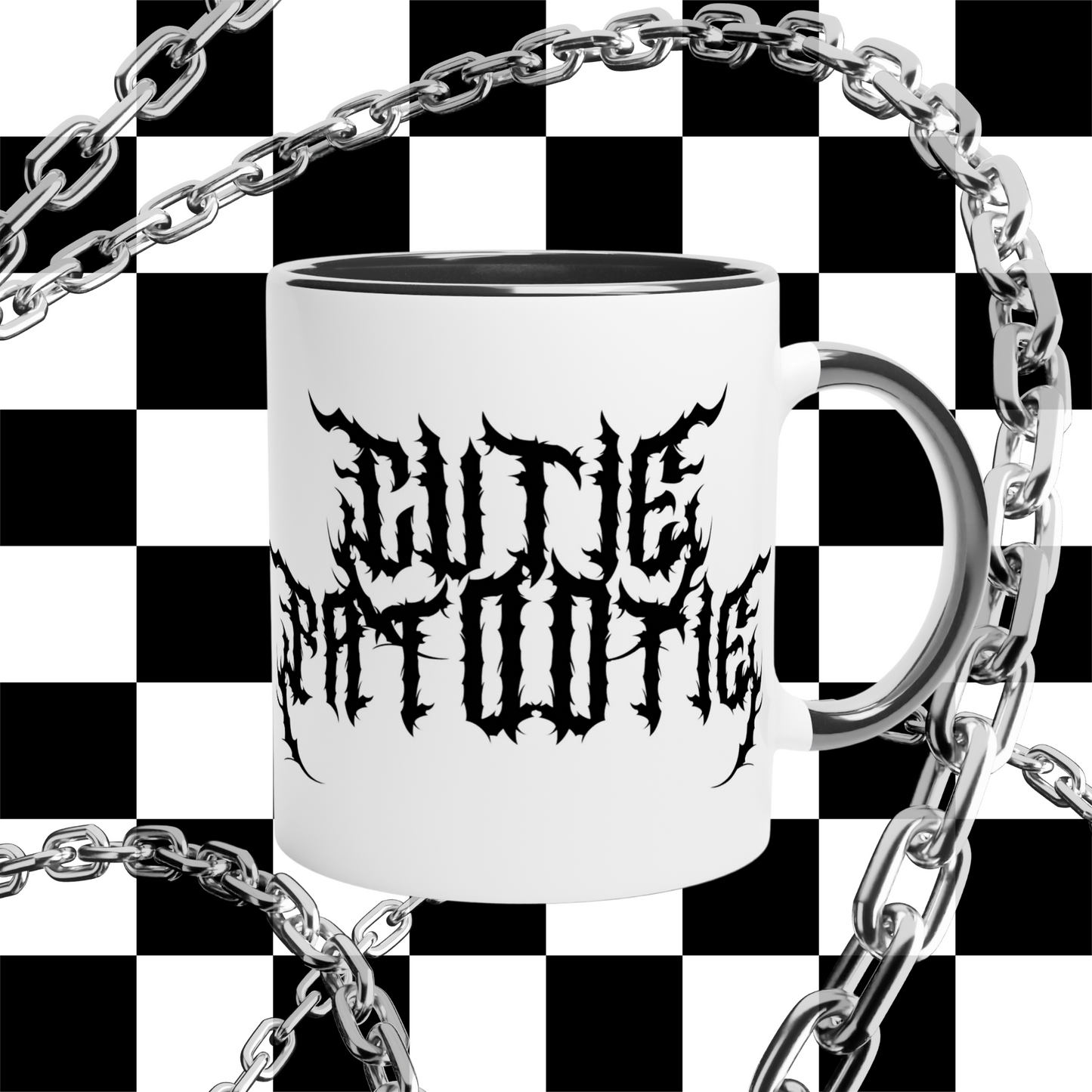 Cutie Patootie Ceramic Mug- Black on White