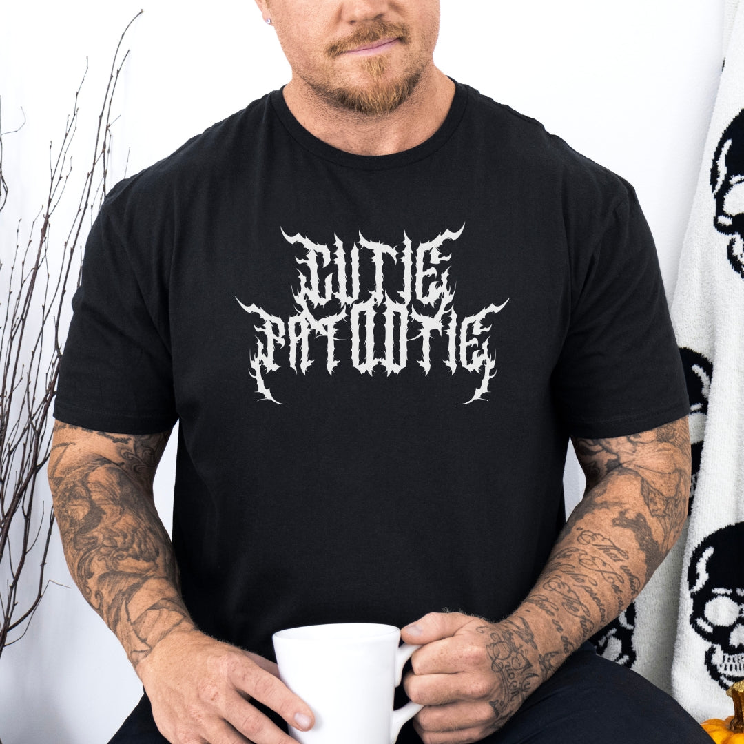 Cutie Patootie Unisex Classic Tee-White on Black