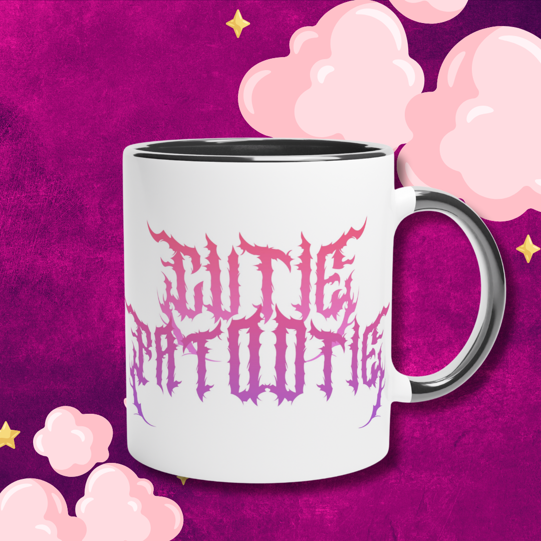 Cutie Patootie Ceramic Mug- Sunset on White/Black
