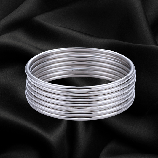 Sleek Stackable Stainless Steel Bangle