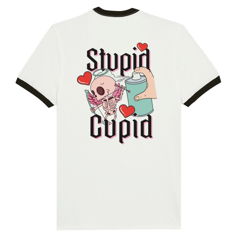 Stupid Cupid Anti-Valentine's Day Unisex Ringer T-shirt