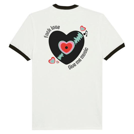 Give Me Music Anti-Valentine's Unisex Ringer T-shirt