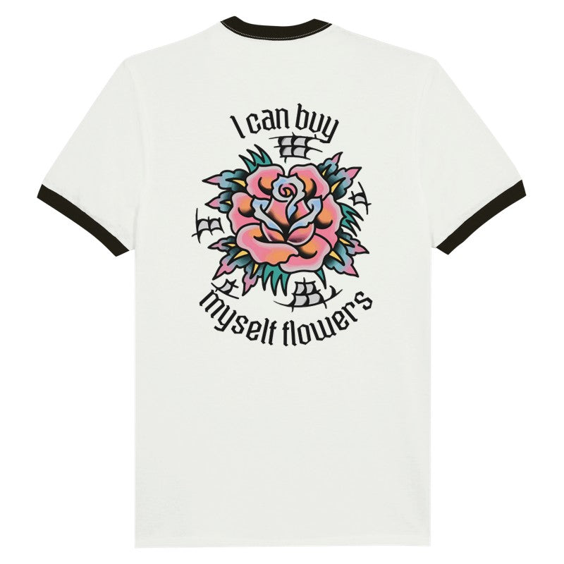 Flowers Anti-Valentine's Unisex Ringer T-shirt