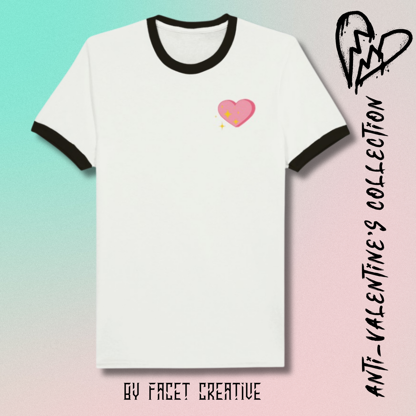 Candy Hearts Anti-Valentine's Unisex Ringer T-shirt