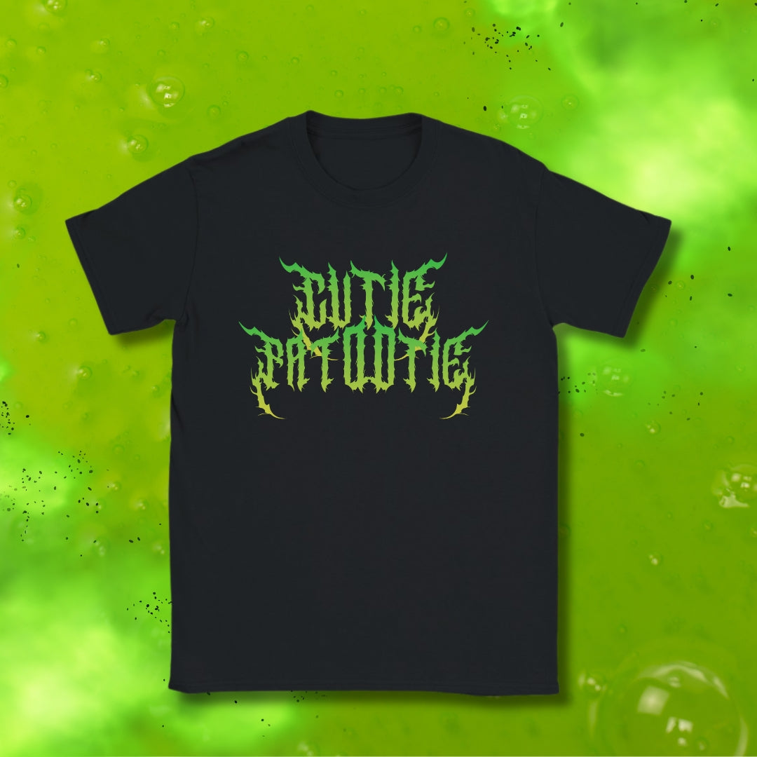 Cutie Patootie Classic T Shirt- Toxic Green on Black