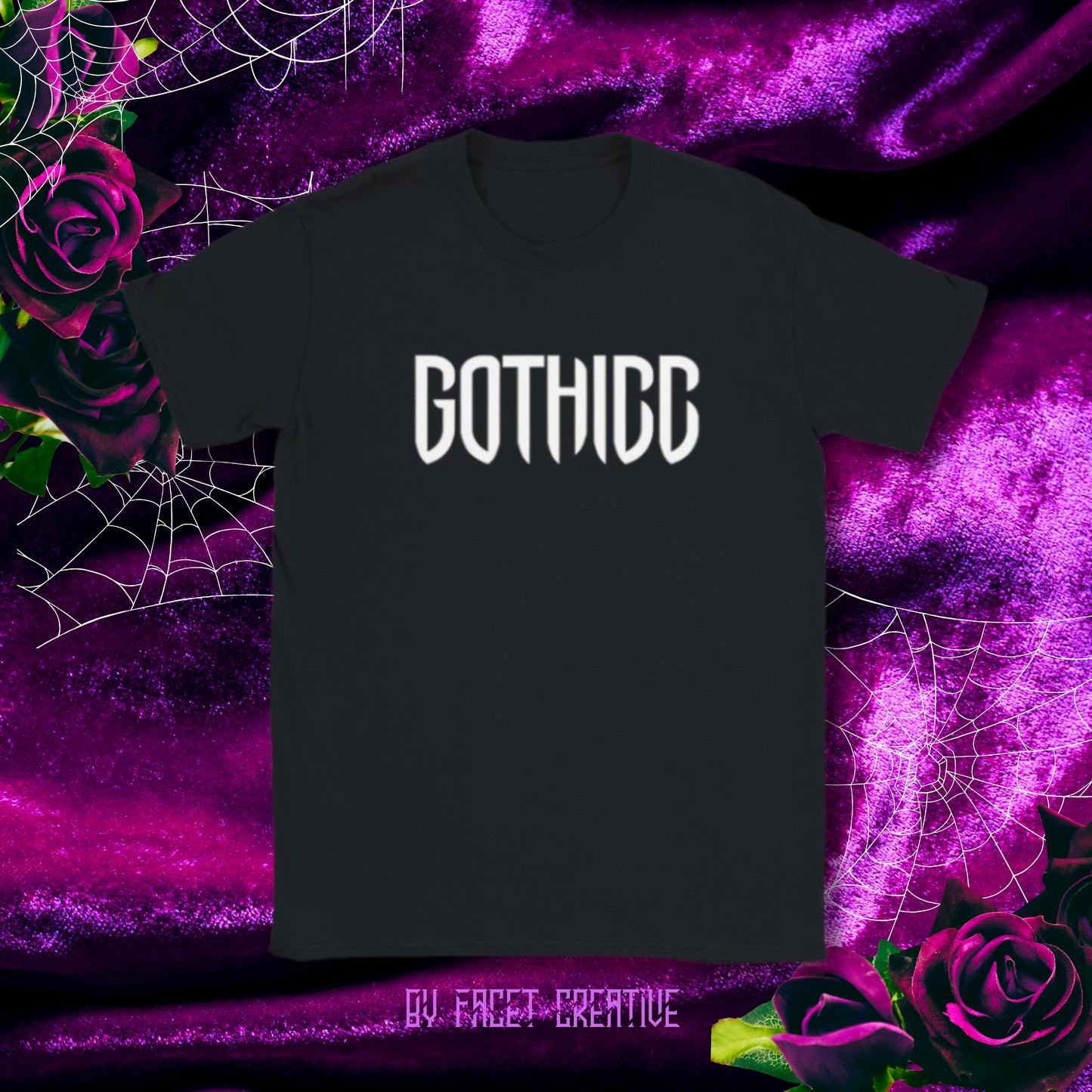 Gothicc Unisex Classic Tee-White on Black